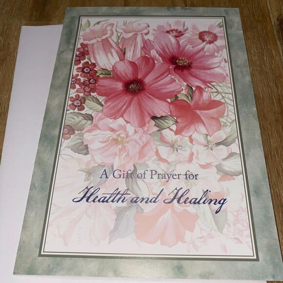 Greeting Card 'A Gift of Prayer for Health and Healing' Flower Blessing Card - Picture 3 of 9